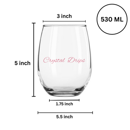 Cute Face #3 Balloon Glass || 530 ML || Borosilicate Glass