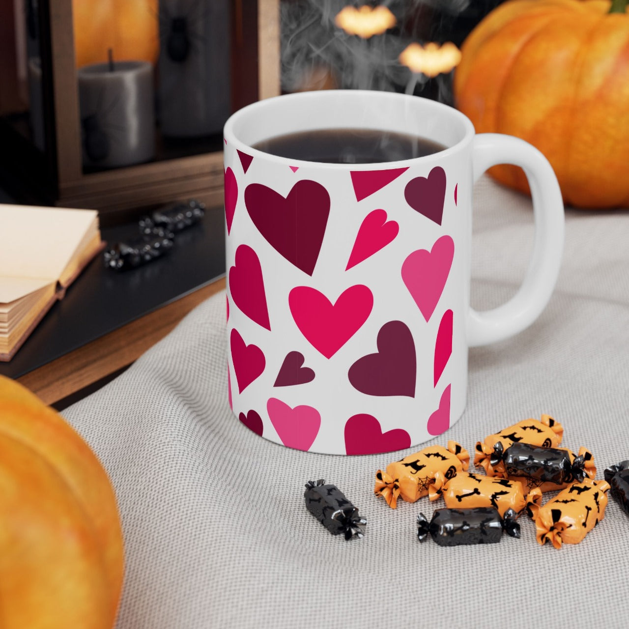 Red Hearts Ceramic Mug || 350ML