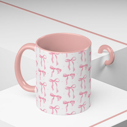 Pink Bow Ceramic Mug || 350ML