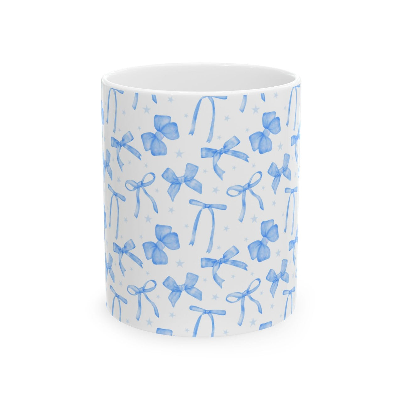 Blue Bow Ceramic Mug || 350ML