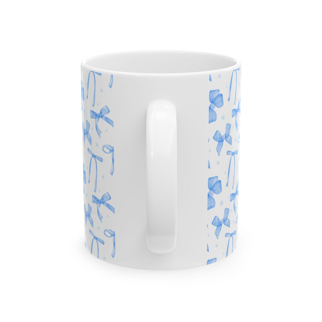 Blue Bow Ceramic Mug || 350ML