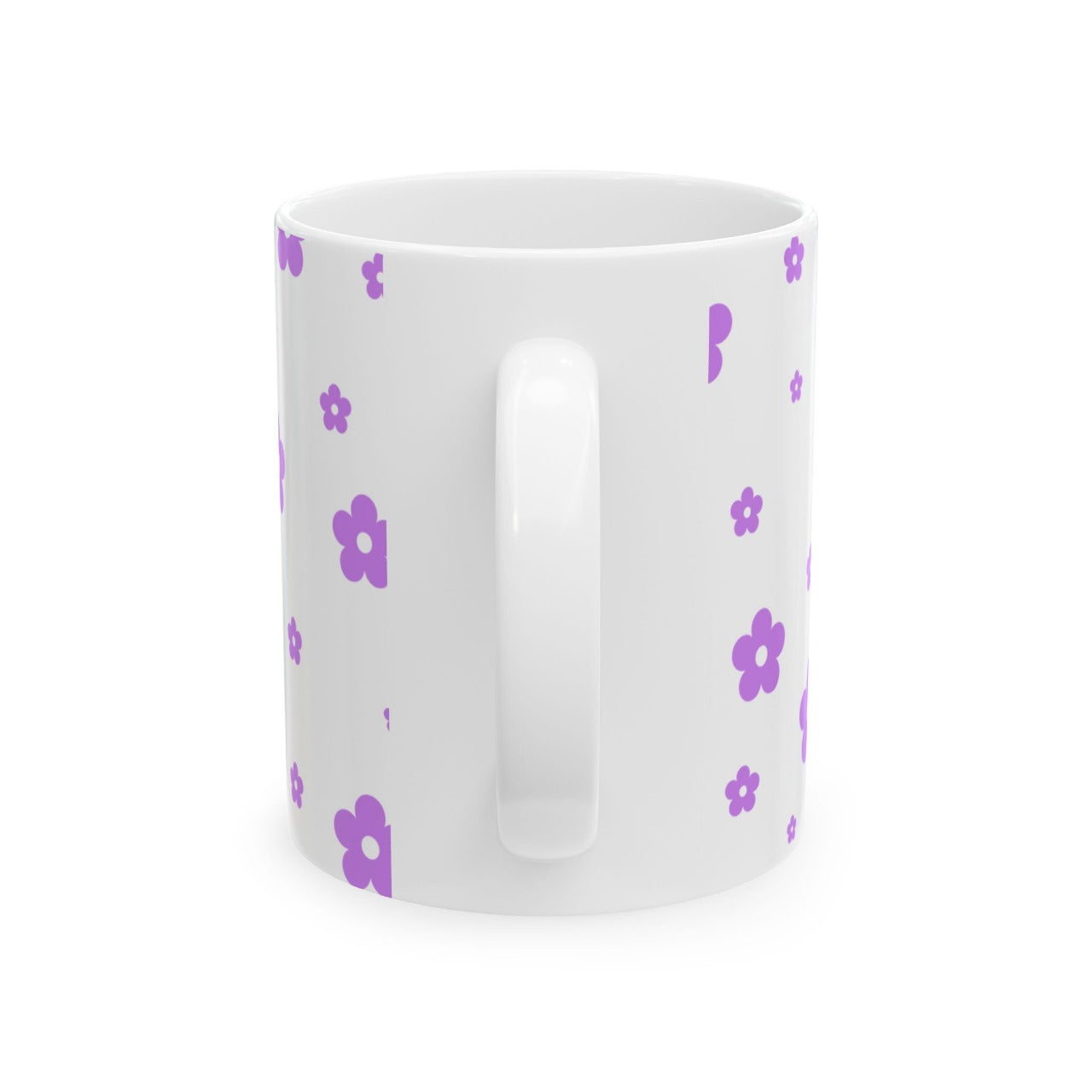 Purple Flower Ceramic Mug || 350ML