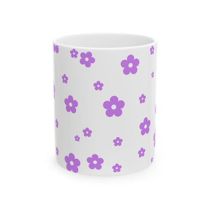 Purple Flower Ceramic Mug || 350ML