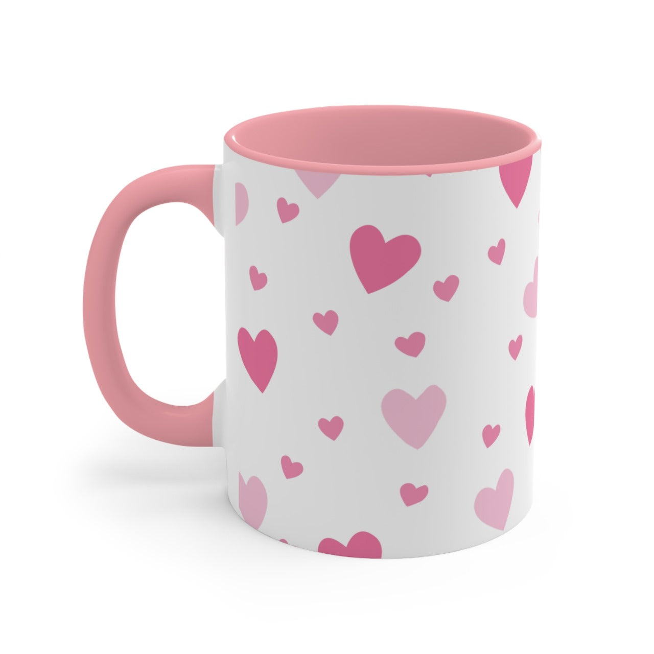 Pink Hearts Ceramic Mug || 350ML