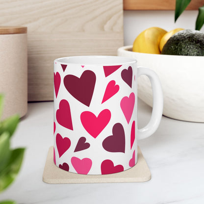 Red Hearts Ceramic Mug || 350ML