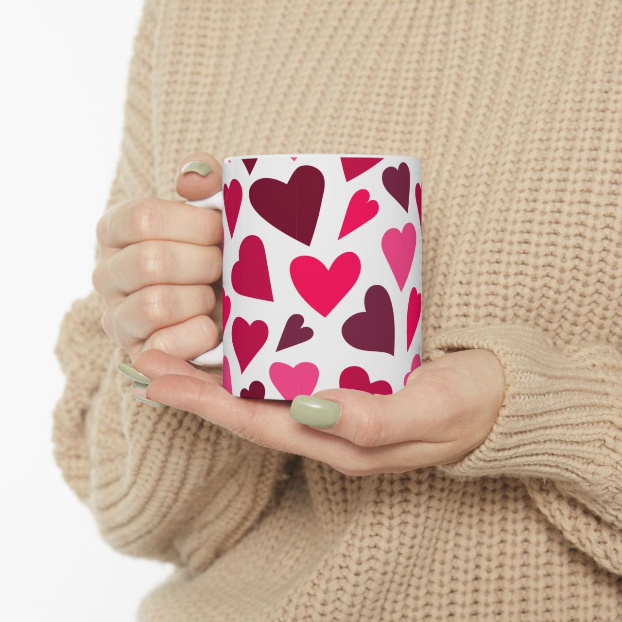 Red Hearts Ceramic Mug || 350ML