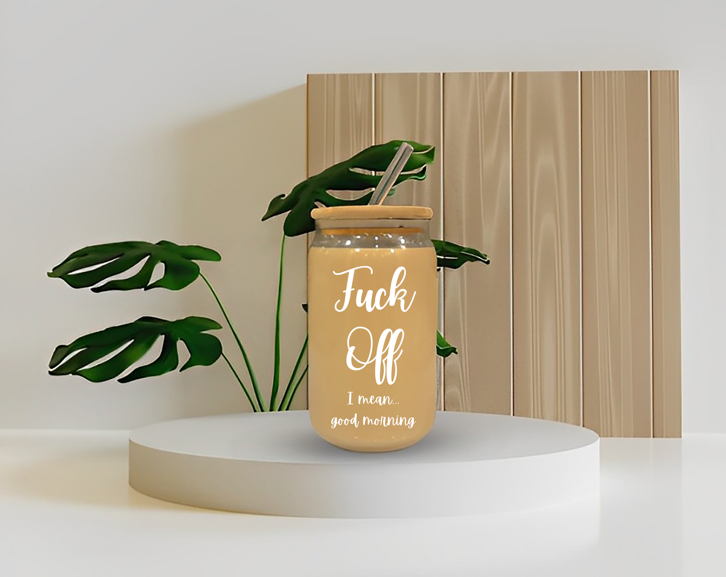 F*ck Off Tumbler || (Lid & Straw Included) || 540ML || Borosilicate Glass