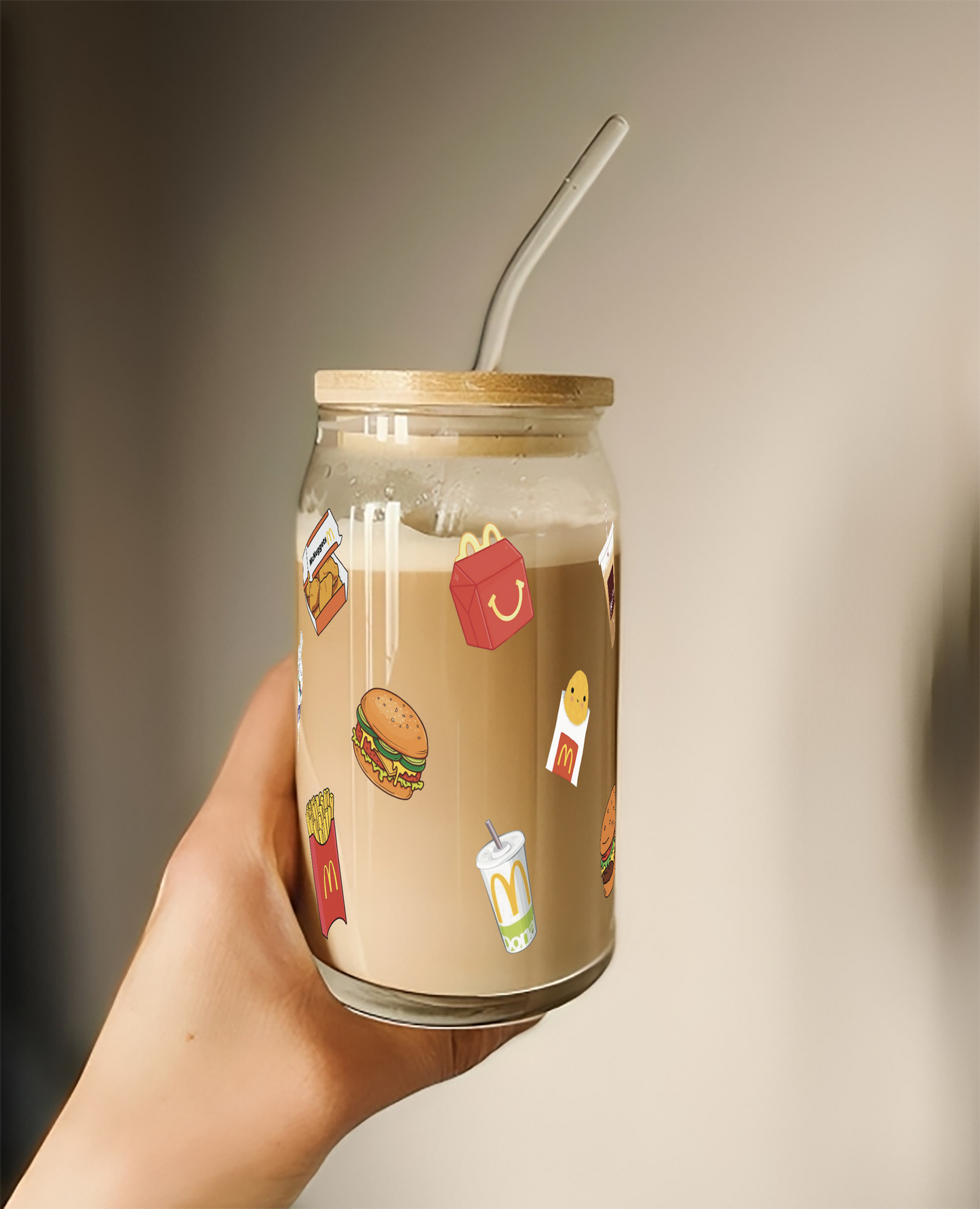 McDonalds Tumbler || (Lid & Straw Included) || 540ML || Borosilicate Glass