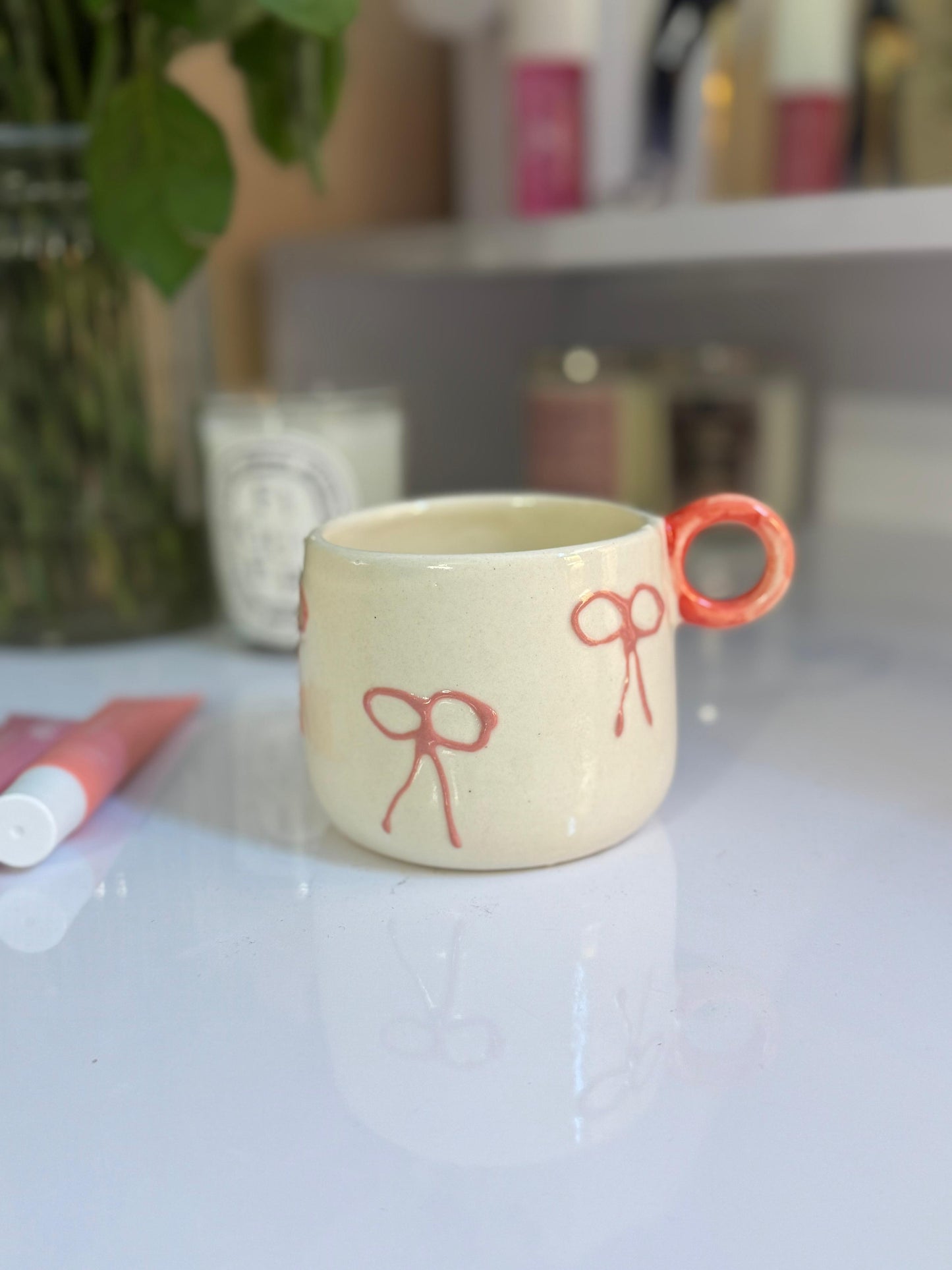 Blush Bow Ceramic Mug