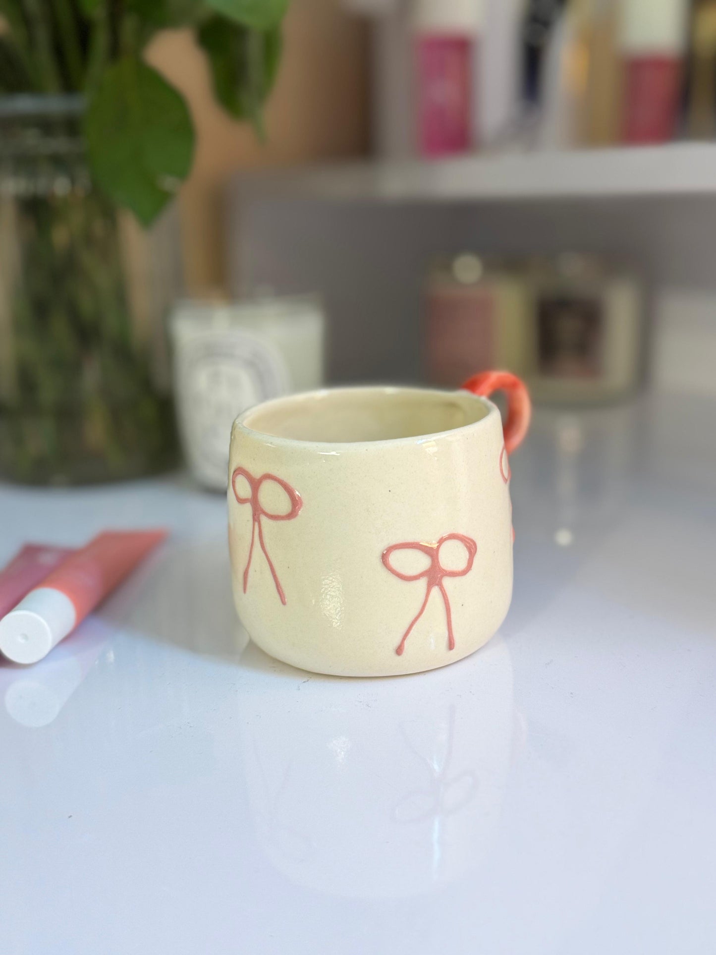 Blush Bow Ceramic Mug