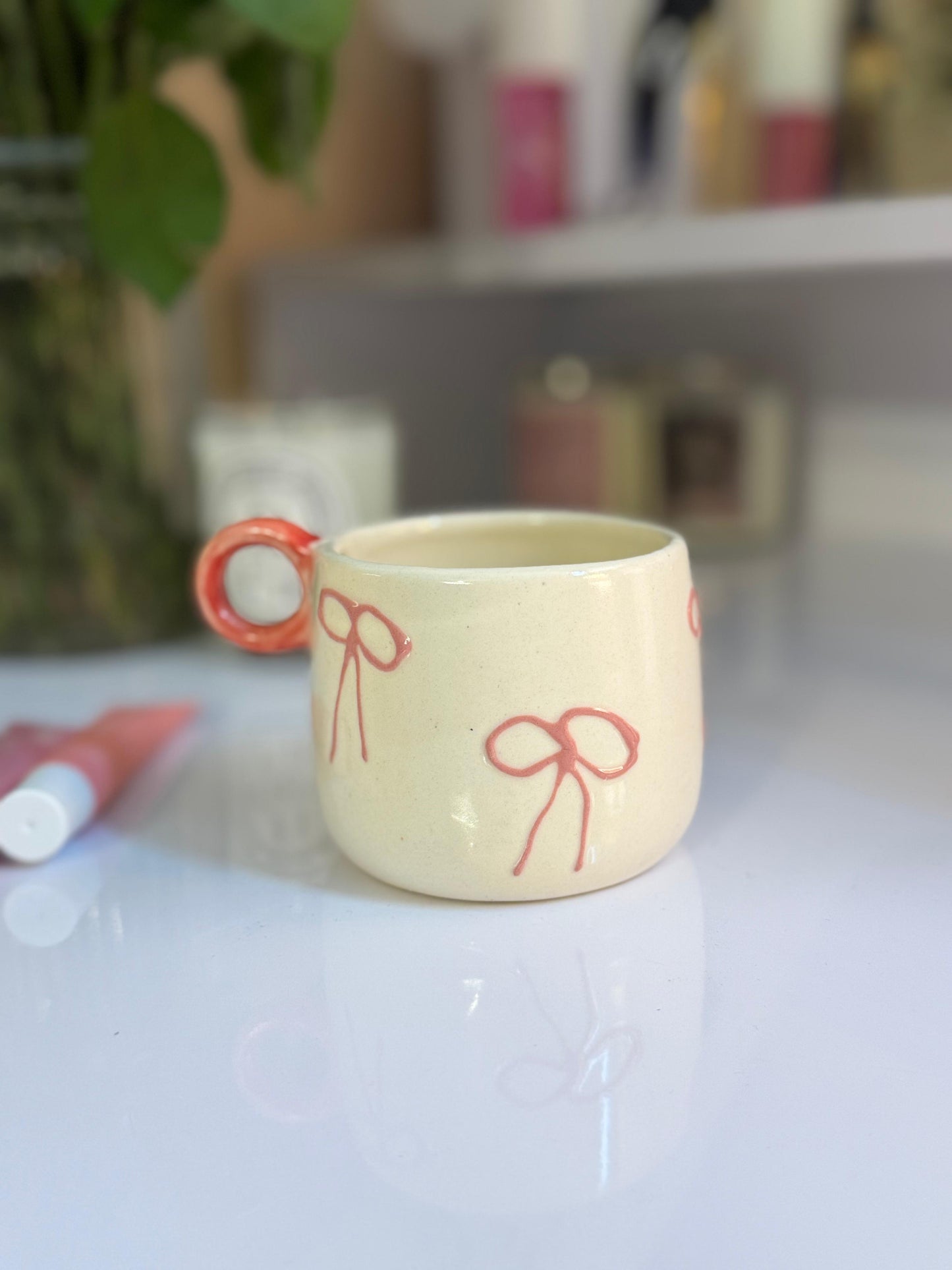 Blush Bow Ceramic Mug