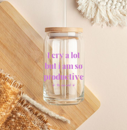 Swiftie Tumbler || (Lid & Straw Included) || 540ML || Borosilicate Glass